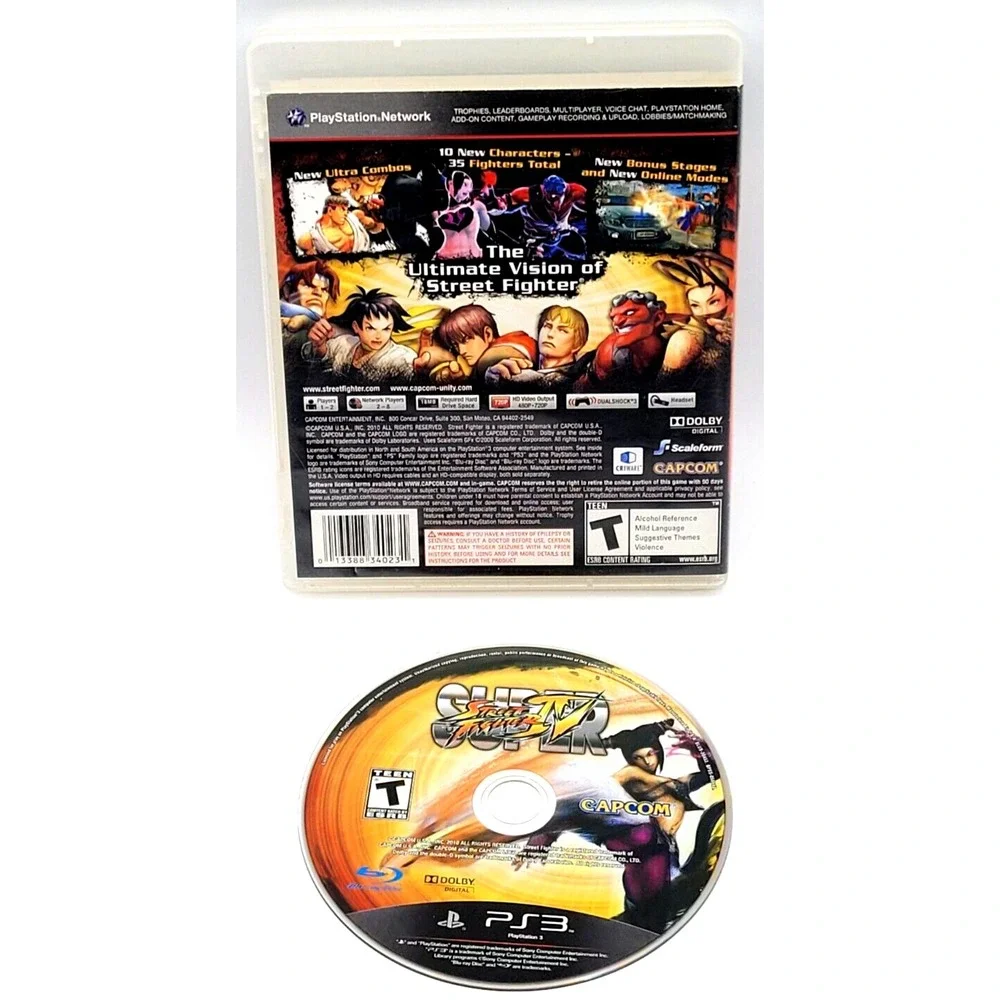 SUPER STREET FIGHTER IV 4 - PS3‎ PLAYSTATION 3 GAME - GAME & CASE!